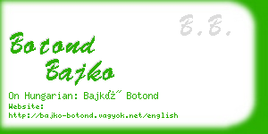 botond bajko business card